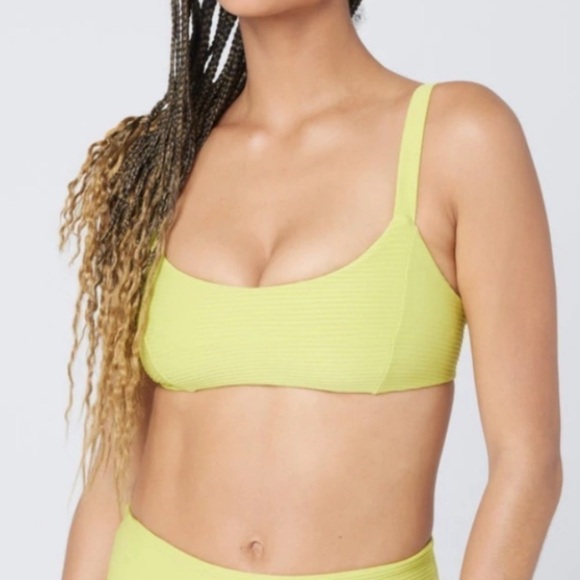 NWT L*SPACE Eco Chic Jess Top Apple Green